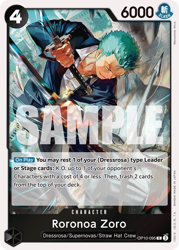Roronoa Zoro (095) OP10-095 One Piece card