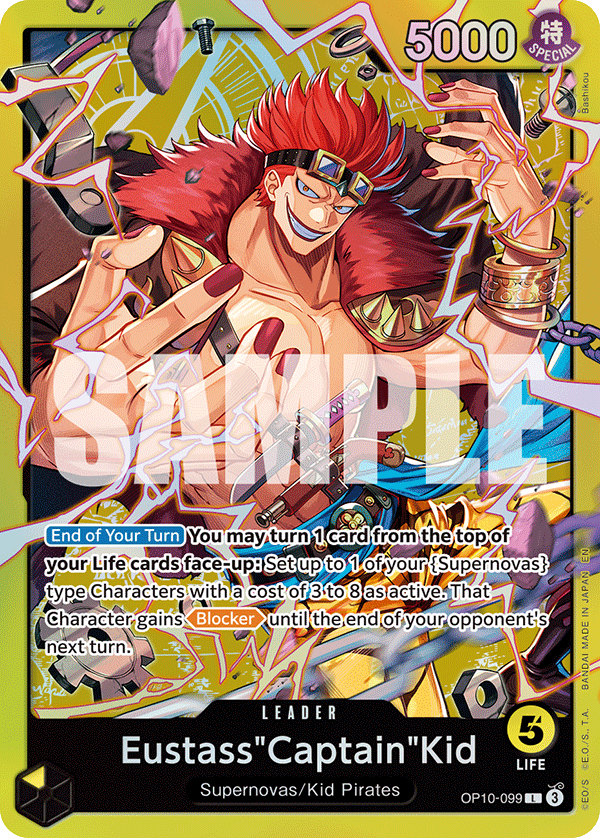 Eustass"Captain"Kid (OP10-099) leader from Starter Deck 36: YELLOW Eustass"Captain"Kid