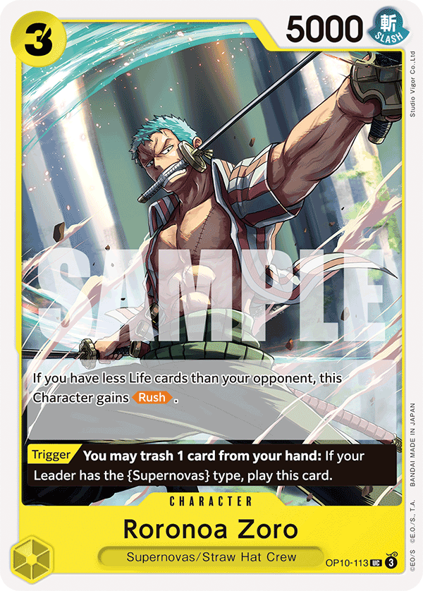 Roronoa Zoro (113) OP10-113 One Piece card