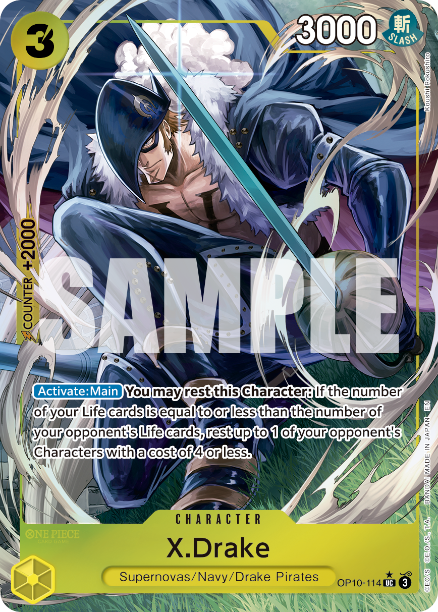 X.Drake (Alternate Art) OP10-114 One Piece card