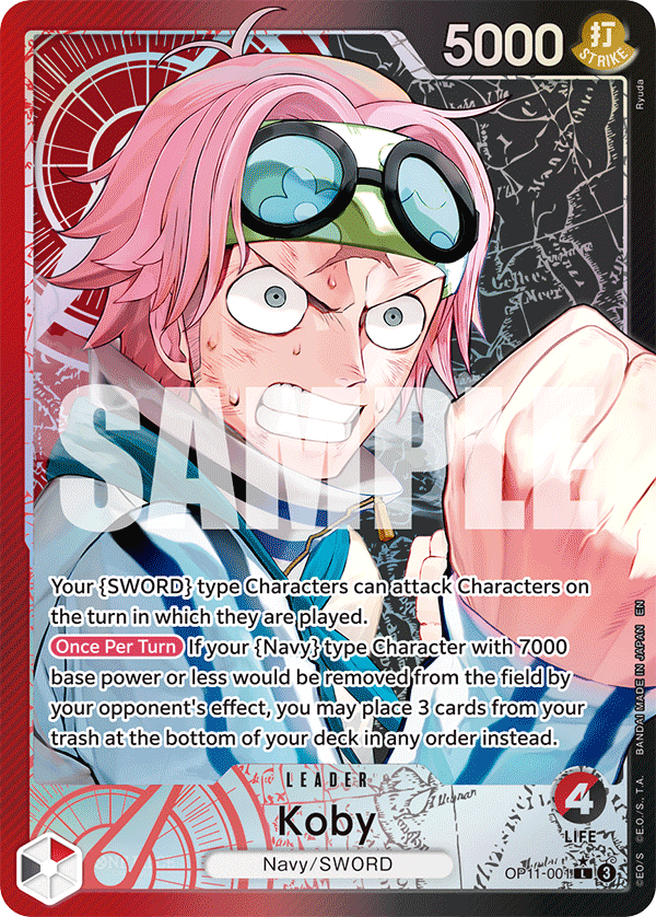 Koby (001) (Alternate Art) OP11-001 One Piece card