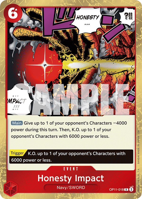 Honesty Impact OP11-018 One Piece card