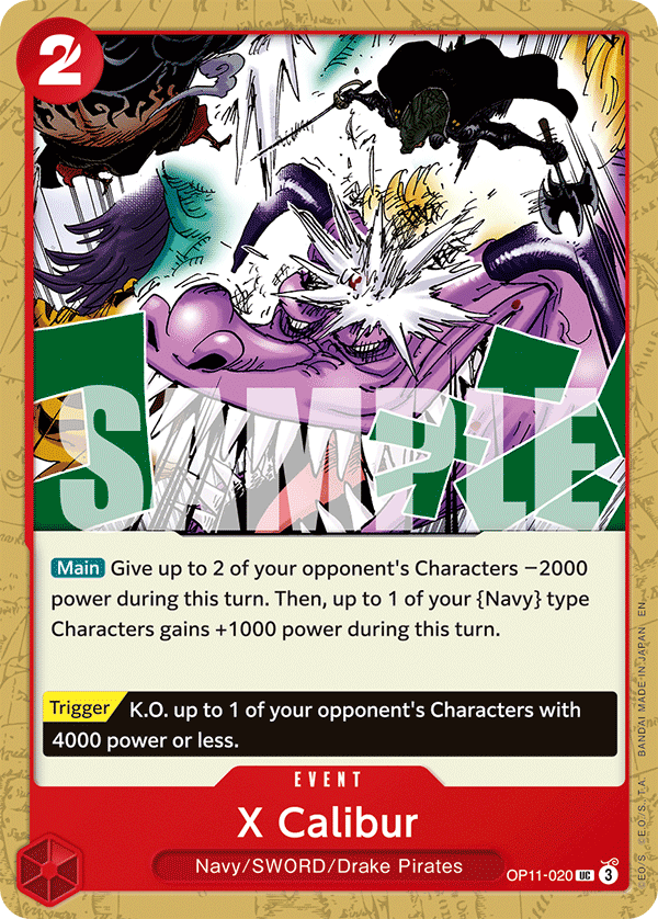 X Calibur OP11-020 One Piece card
