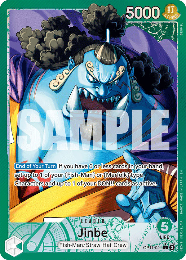 Jinbe (021) (Alternate Art) OP11-021 One Piece card