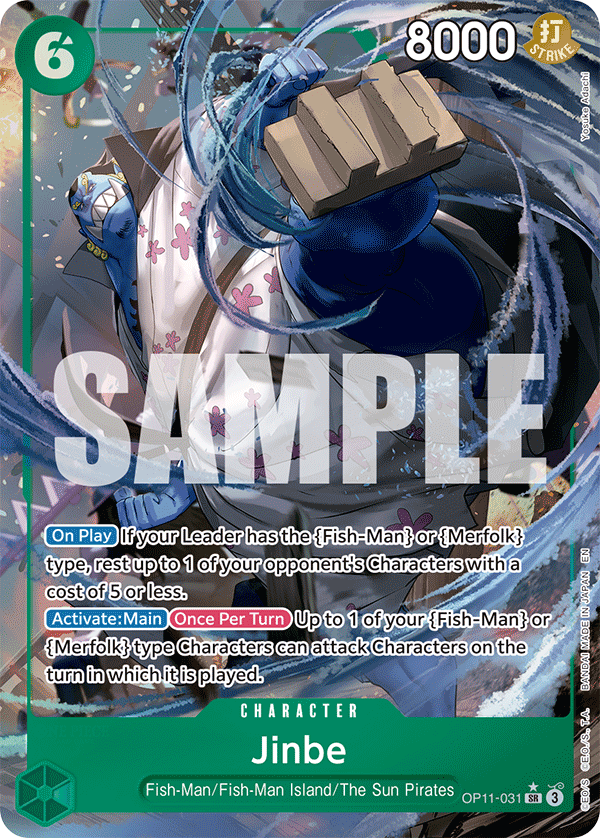Jinbe (031) (Alternate Art) OP11-031 One Piece card