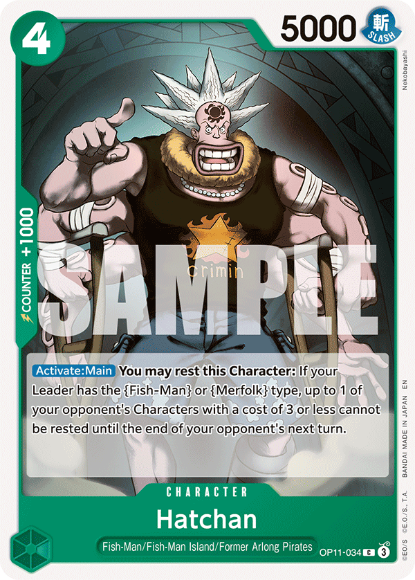Hatchan OP11-034 One Piece card