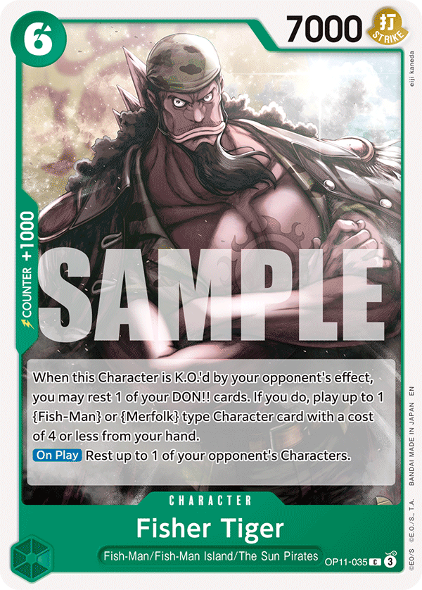 Fisher Tiger OP11-035 One Piece card