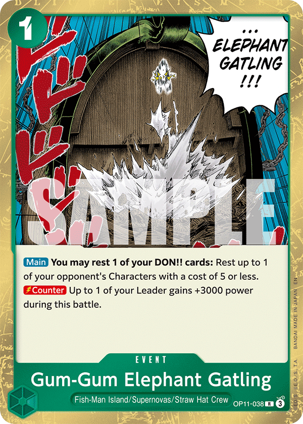 Gum-Gum Elephant Gatling OP11-038 One Piece card