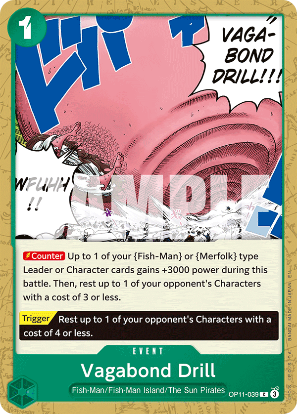 Vagabond Drill OP11-039 One Piece card