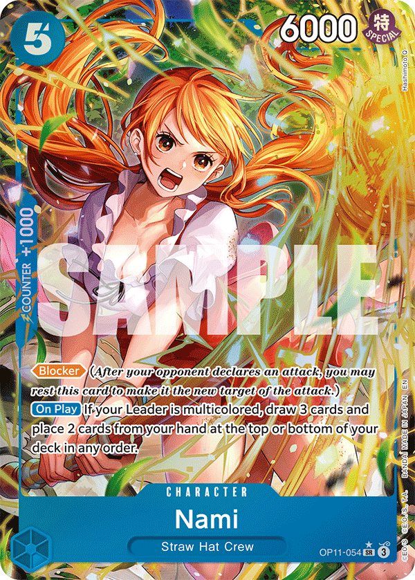 Nami (054) (Alternate Art) OP11-054 One Piece card