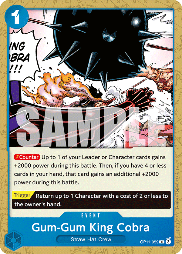Gum-Gum King Cobra OP11-059 One Piece card