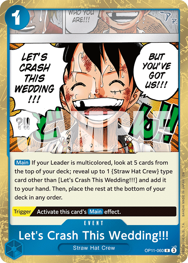 Let's Crash This Wedding!!! OP11-060 One Piece card