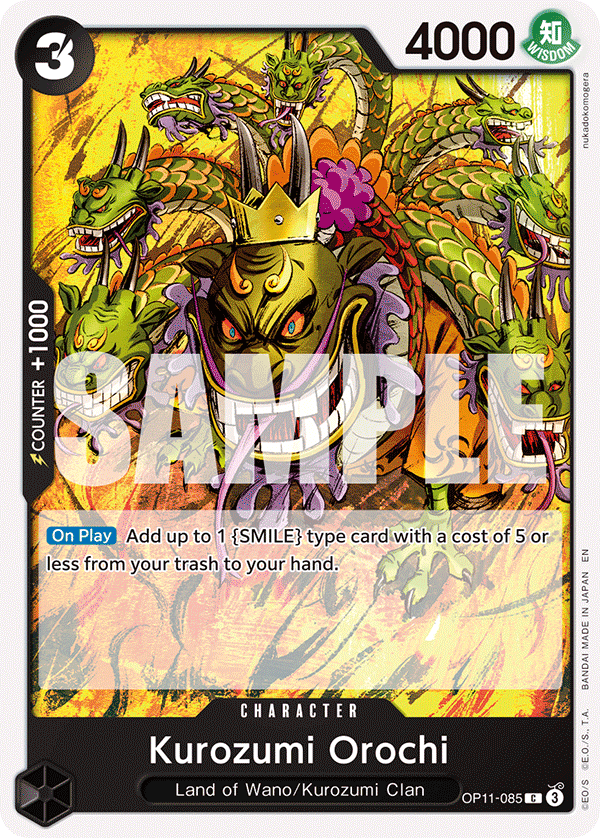 Kurozumi Orochi OP11-085 One Piece card