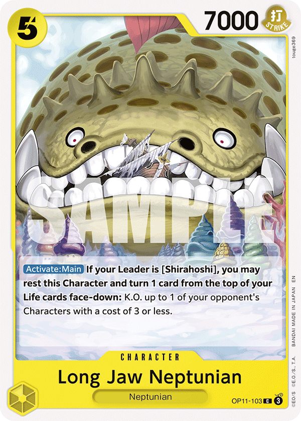 Long-Jaw Neptunian OP11-103 One Piece card