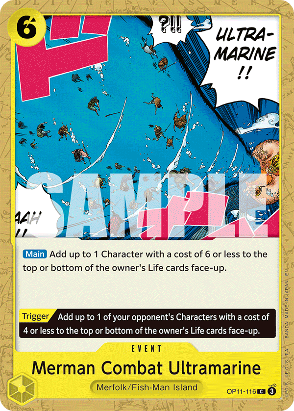 Merman Combat Ultramarine OP11-116 One Piece card