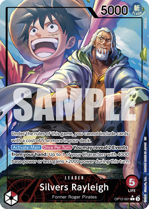 Silvers Rayleigh (Alternate Art) OP12-001 One Piece card