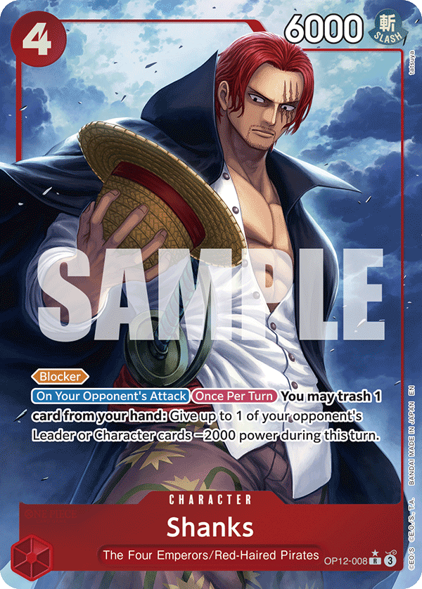 Shanks (008) (Alternate Art) OP12-008 One Piece card