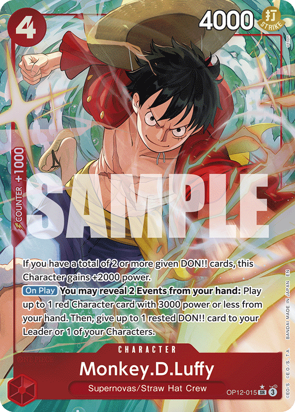 Monkey.D.Luffy (Alternate Art) OP12-015 One Piece card