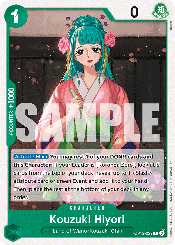 Kouzuki Hiyori OP12-028 One Piece card