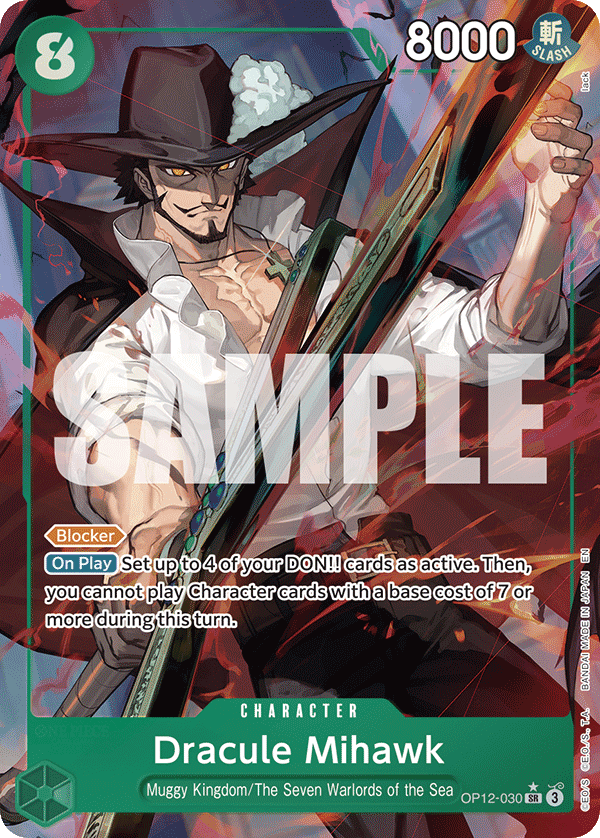 Dracule Mihawk (Alternate Art) OP12-030 One Piece card