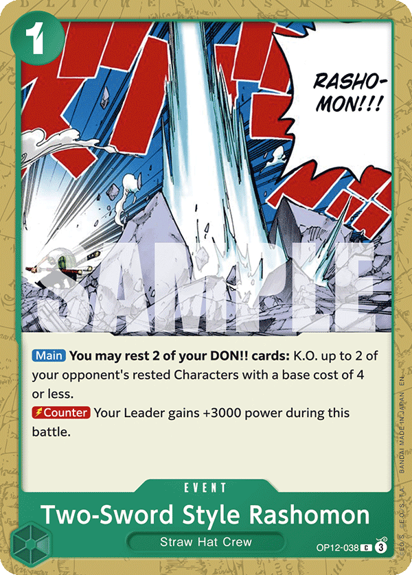 Two-Sword Style Rashomon OP12-038 One Piece card