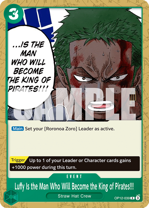 Luffy Is the Man Who Will Become the King of Pirates!!! OP12-039 One Piece card