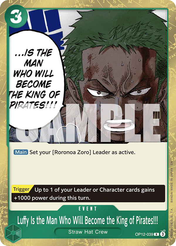 Luffy Is the Man Who Will Become the King of Pirates!!! OP12-039 One Piece card