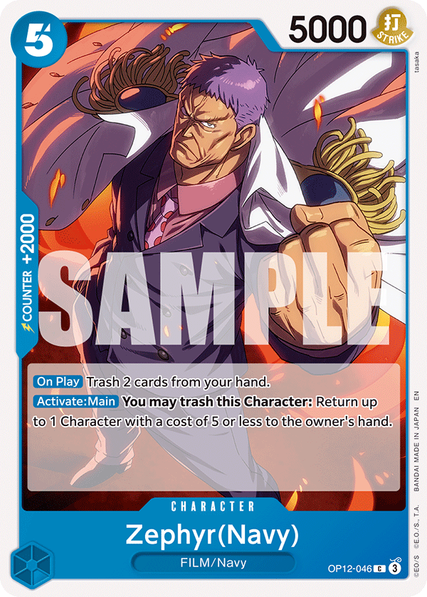Zephyr(Navy) OP12-046 One Piece card