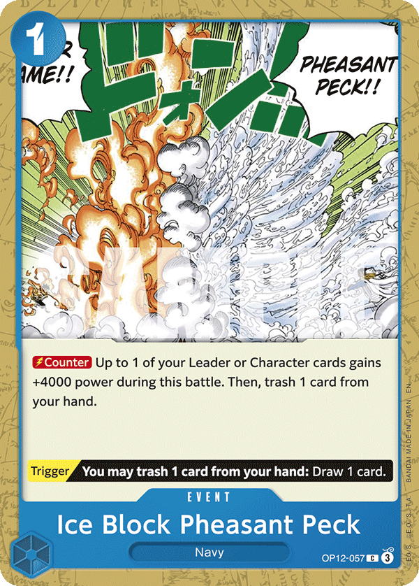 Ice Block Pheasant Peck OP12-057 One Piece card