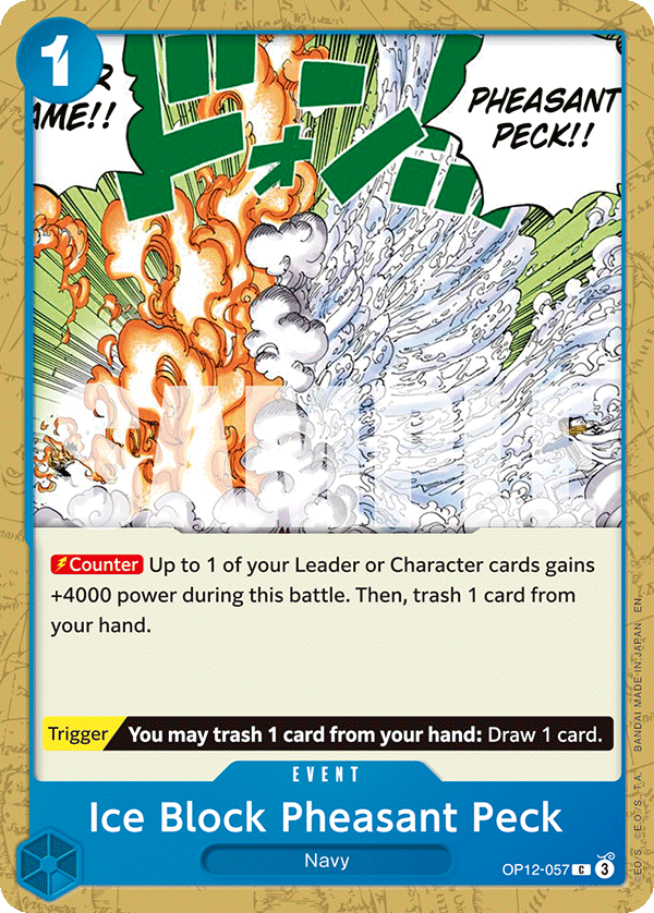 Ice Block Pheasant Peck OP12-057 One Piece card