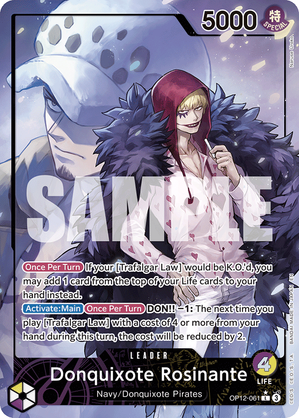 Donquixote Rosinante (061) (Alternate Art) OP12-061 One Piece card