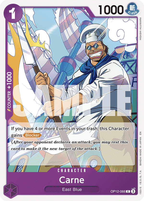 Carne OP12-066 One Piece card