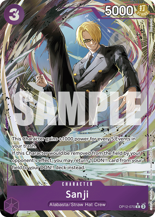 Sanji (070) (Alternate Art) OP12-070 One Piece card
