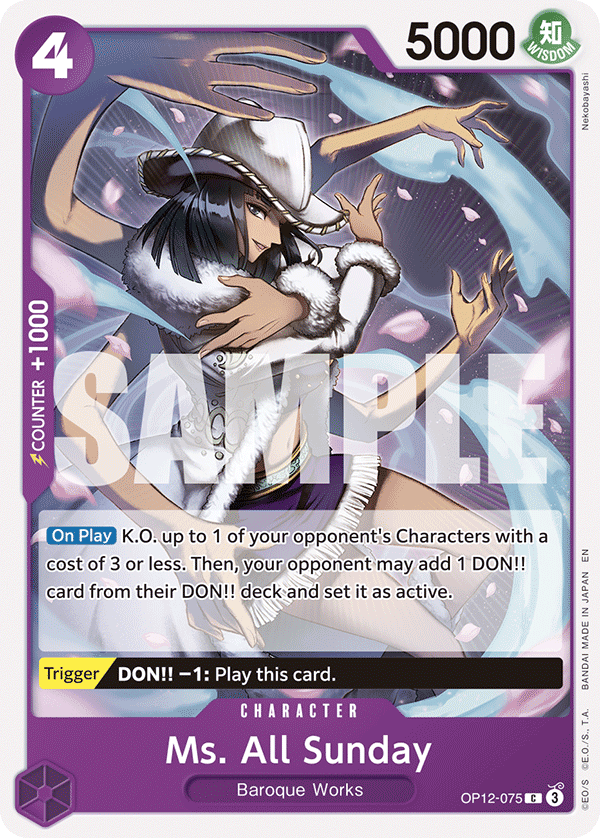 Ms. All Sunday OP12-075 One Piece card