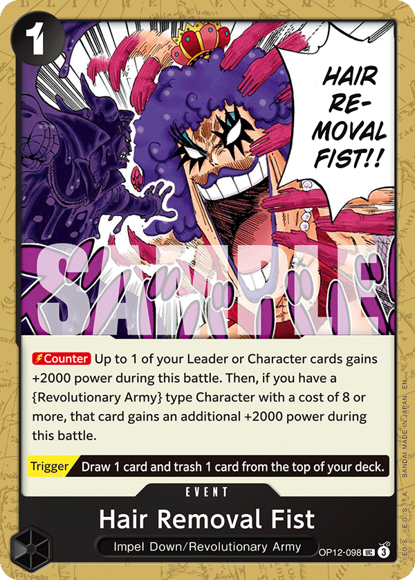 Hair Removal Fist OP12-098 One Piece card