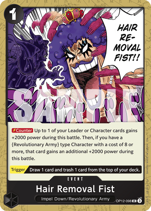 Hair Removal Fist OP12-098 One Piece card