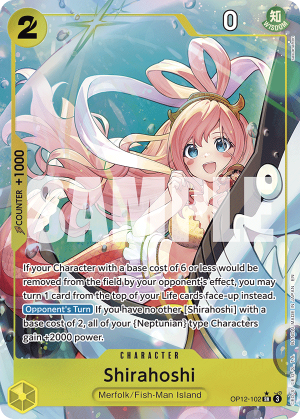 Shirahoshi (Alternate Art) OP12-102 One Piece card