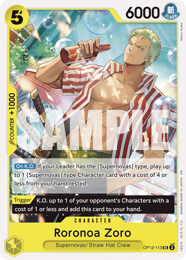 Roronoa Zoro (113) OP12-113 One Piece card