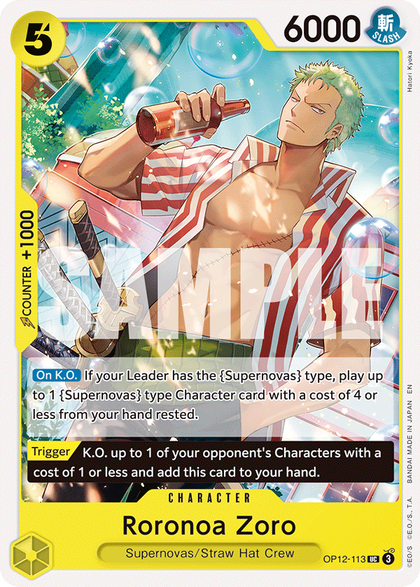 Roronoa Zoro OP12-113 One Piece card