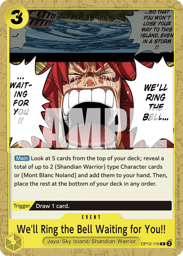 We'll Ring the Bell Waiting for You!! OP12-116 One Piece card
