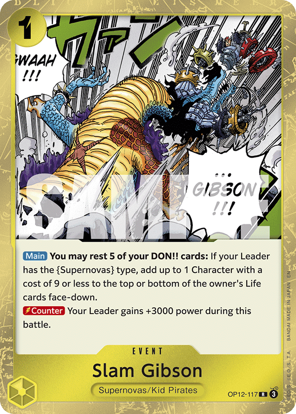 Slam Gibson OP12-117 One Piece card