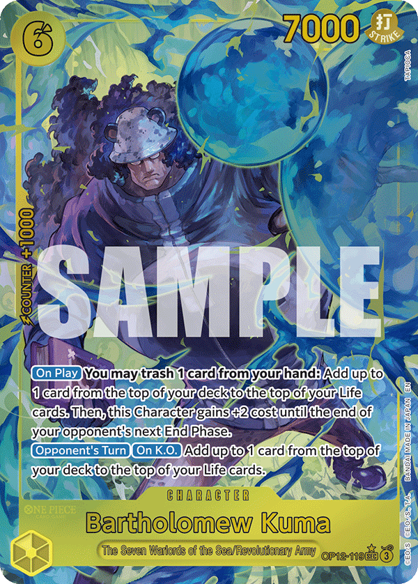 Bartholomew Kuma (Alternate Art) OP12-119 One Piece card