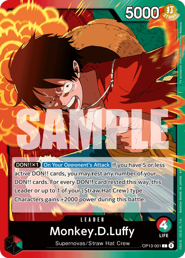 Monkey.D.Luffy (001) OP13-001 One Piece card