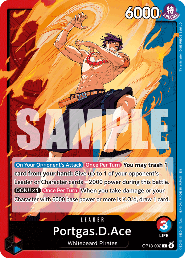Portgas.D.Ace (002) OP13-002 One Piece card