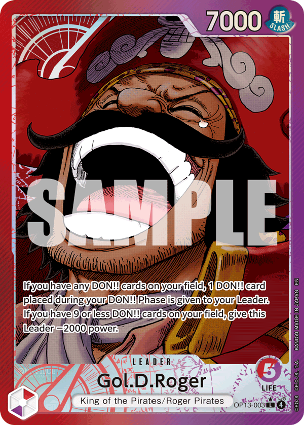Gol.D.Roger (003) (Alternate Art) OP13-003 One Piece card