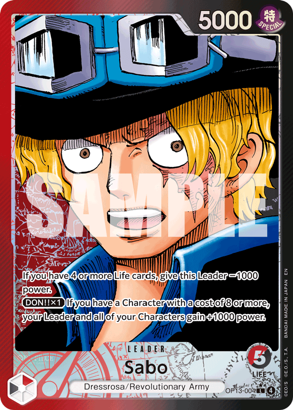 Sabo (004) (Alternate Art) OP13-004 One Piece card