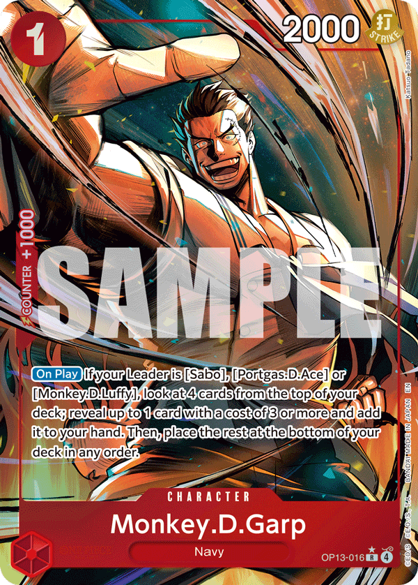 Monkey.D.Garp (Alternate Art) OP13-016 One Piece card