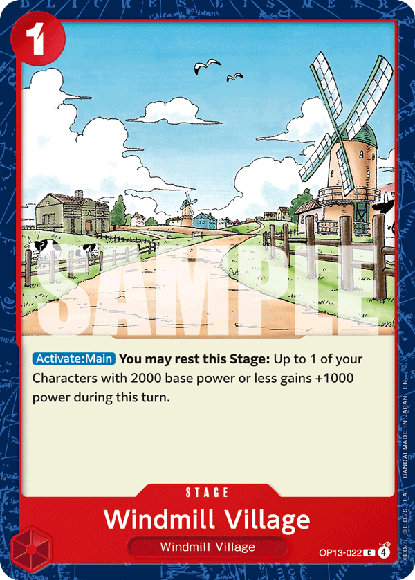 Windmill Village OP13-022 One Piece card