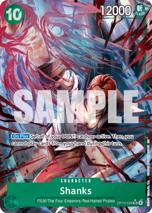 Shanks (028) (Alternate Art) OP13-028 One Piece card