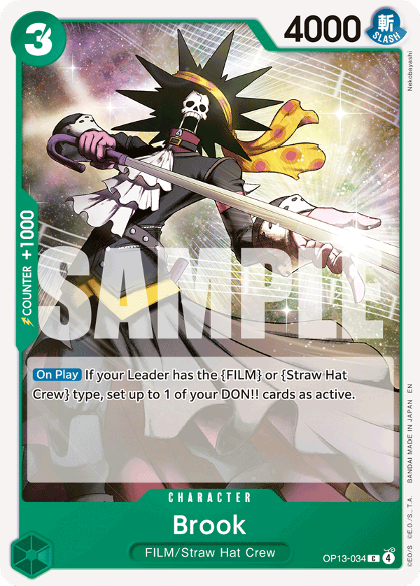 Brook OP13-034 One Piece card